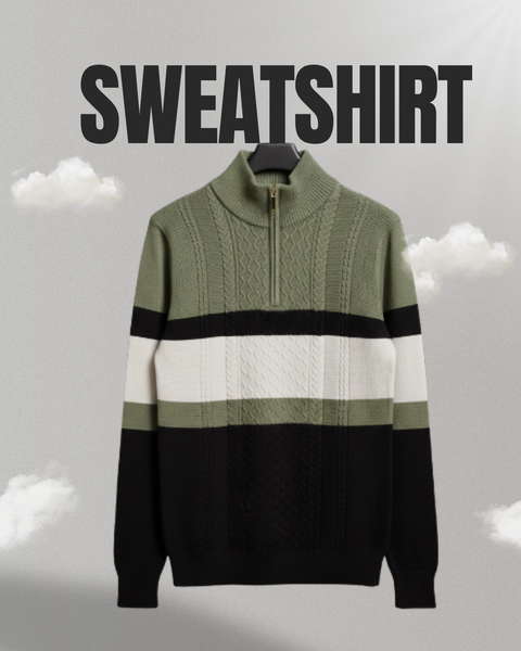 Men’s Color Block Winter Sweatshirt | Stylish Knitwear – YLITEER