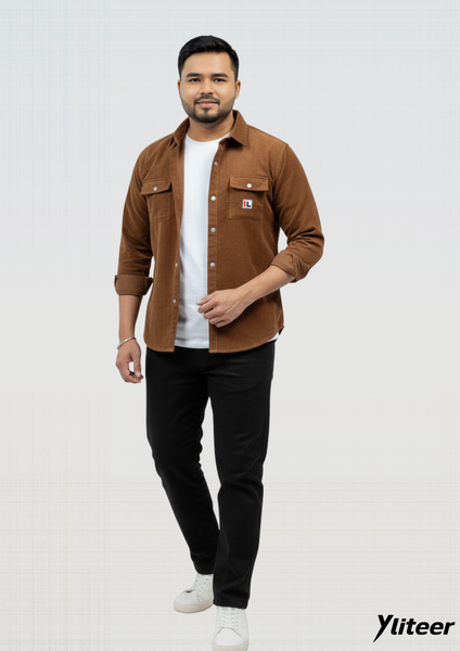 Men’s Corduroy Full Sleeve Shirt – Premium Casual Wear (6 Colors Available)
