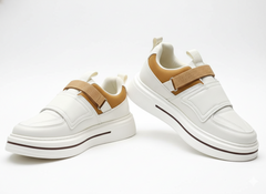 White Strap Sneakers for Men | Stylish Slip-On Design with Comfort Fit