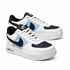 Men’s White & Blue Air Sneakers – Premium Comfort Casual Street Shoes