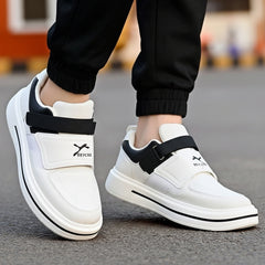 White Strap Sneakers for Men | Stylish Slip-On Design with Comfort Fit