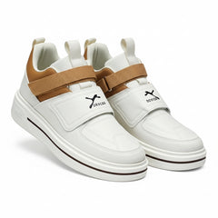 White Strap Sneakers for Men | Stylish Slip-On Design with Comfort Fit