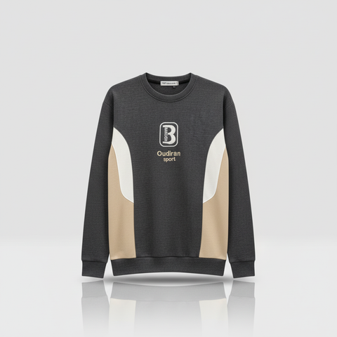 Premium Oudiran Sport Sweatshirt for Men | Stylish Color Block Winter Pullover