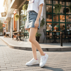 Women’s White & Pink Bunny Casual Sneakers | Stylish Lightweight Streetwear Shoes