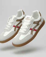 Cream & Orange Casual Sneakers for Men | Stylish Lightweight Everyday Shoes