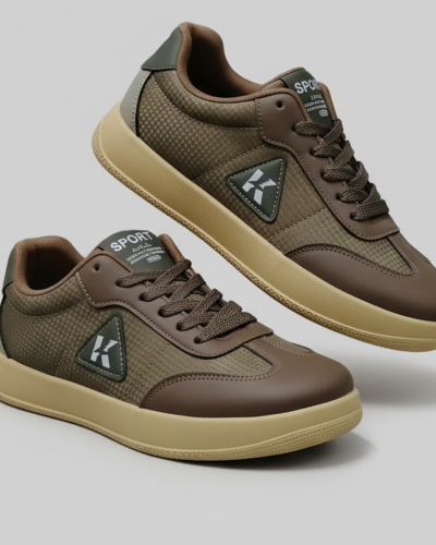 Stylish Beige Casual Sneakers for Men | Lightweight & Comfortable Everyday Shoes