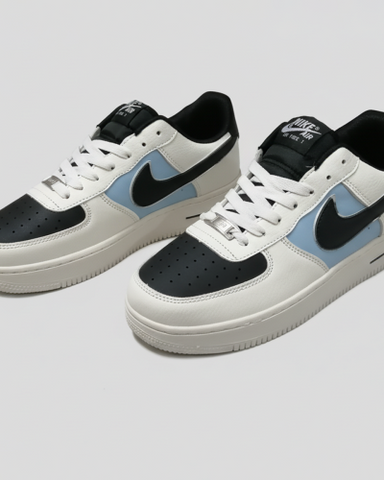 Men’s White & Blue Air Sneakers – Premium Comfort Casual Street Shoes