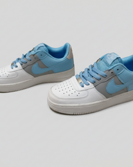 Men’s White & Blue Air Sneakers – Premium Comfort Casual Street Shoes